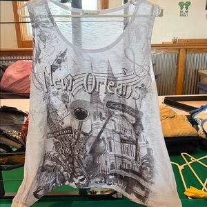 New Orleans Graphic Tank Top in White